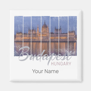 Budapest Parliament Hungary Vintage Panorama Magnet