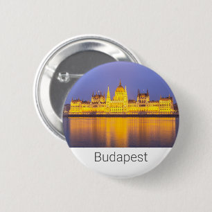 Budapest Parliament Panorama Hungary Holiday 6 Cm Round Badge