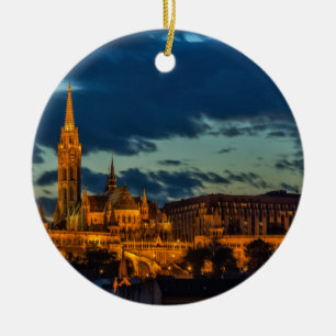 Budapest Picture Ceramic Tree Decoration