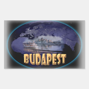 Budapest Rectangular Sticker