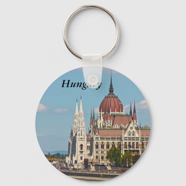 Budapest, the building of the Parliament, Hungary Key Ring (Front)