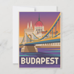 Budapest vintage postcard
