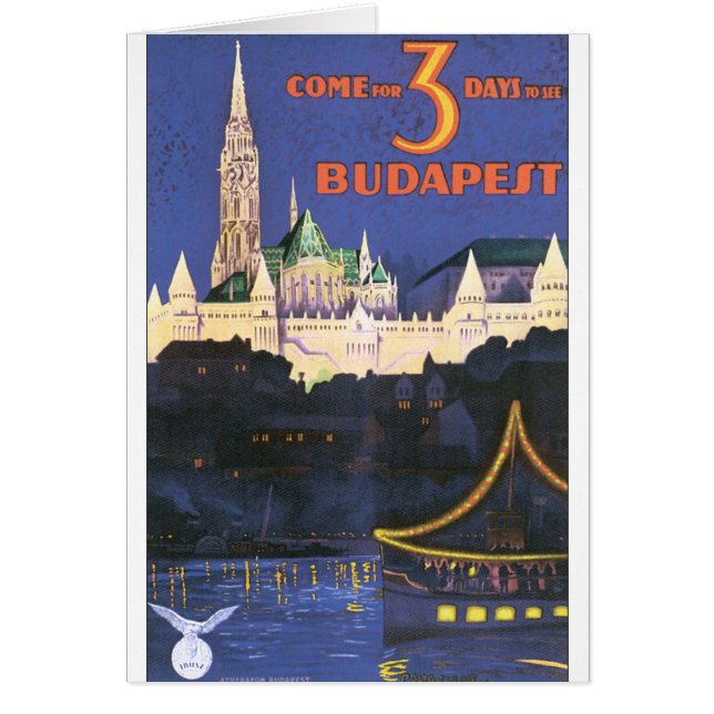 Budapest Vintage Travel Poster (Front)