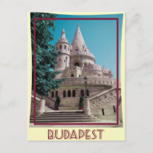 Budapest Vintage Travel Poster Postcard