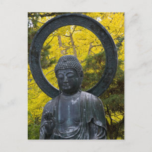 Budda Statue in the Japanese Gardens Golden Postcard