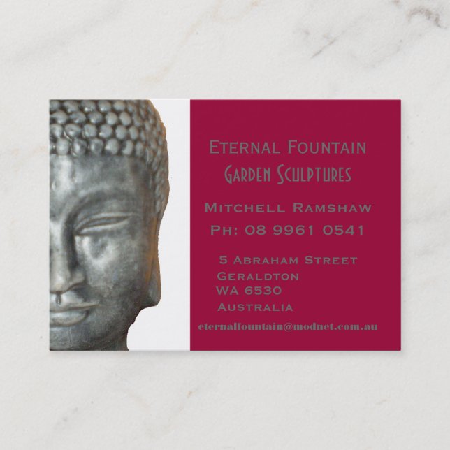 Buddah Head Business Card (Front)