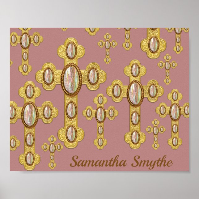 Budded Crosses with 6 Faux Opals - Poster (Front)