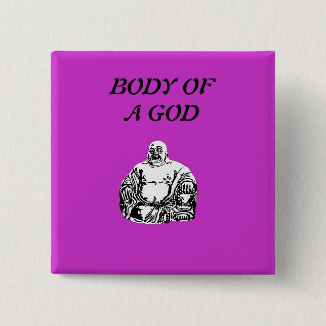 buddha 15 cm square badge (Front)