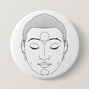 Buddha 7.5 Cm Round Badge