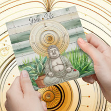 Buddha and Ladybug with Potted Plants