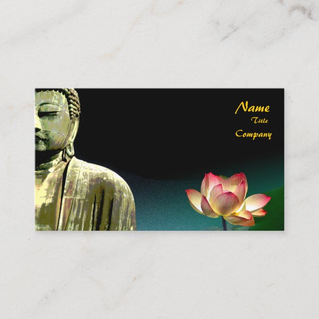 Buddha and lotus Business Card, Holistic Healers Business Card (Front)