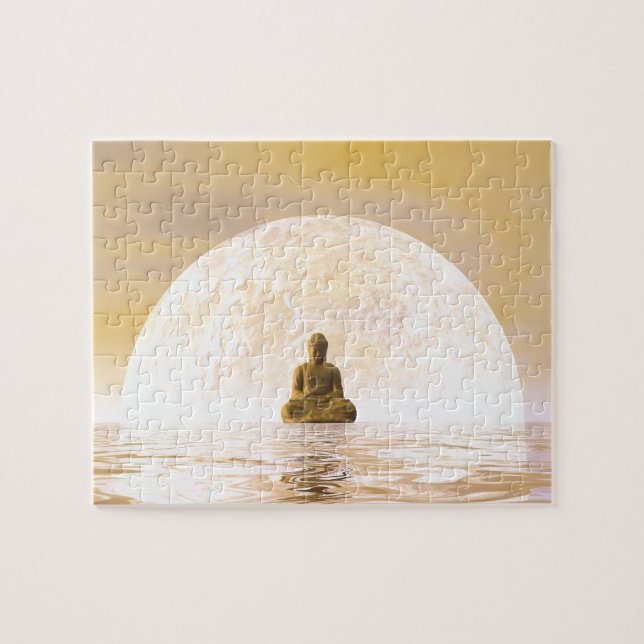Buddha and moon jigsaw puzzle (Horizontal)