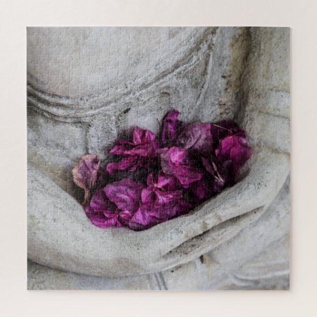 "BUDDHA AND ROSE PETALS" JIGSAW PUZZLE (Vertical)