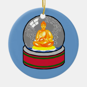 Buddha and snowglobe ornament