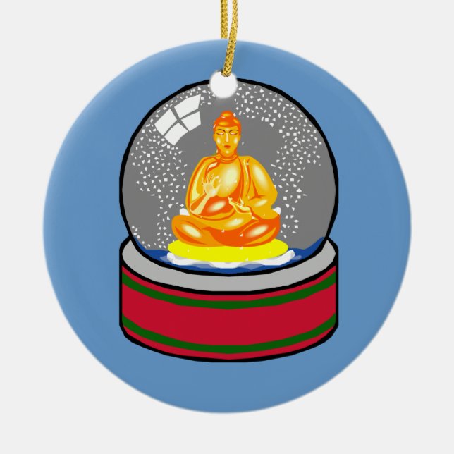 Buddha and snowglobe ornament (Front)