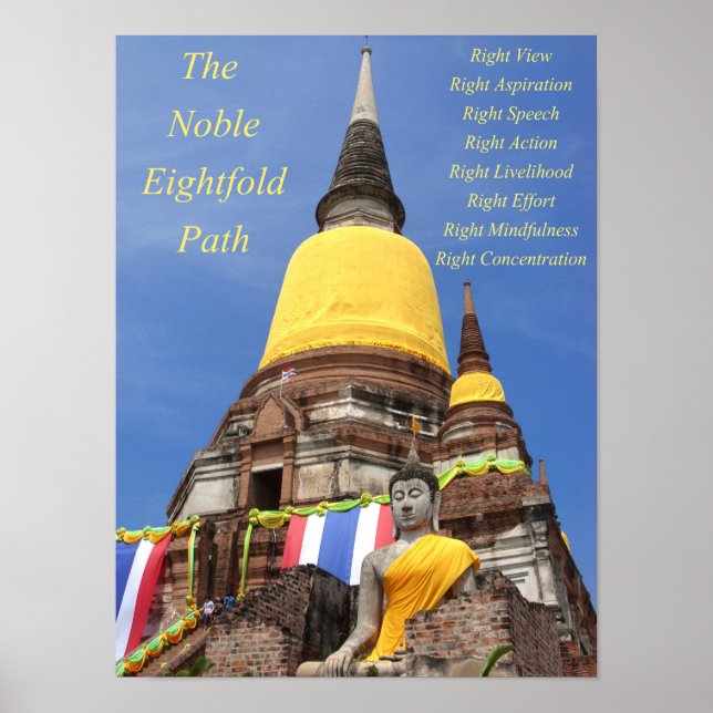 Buddha and the Noble Eightfold Path Poster (Front)