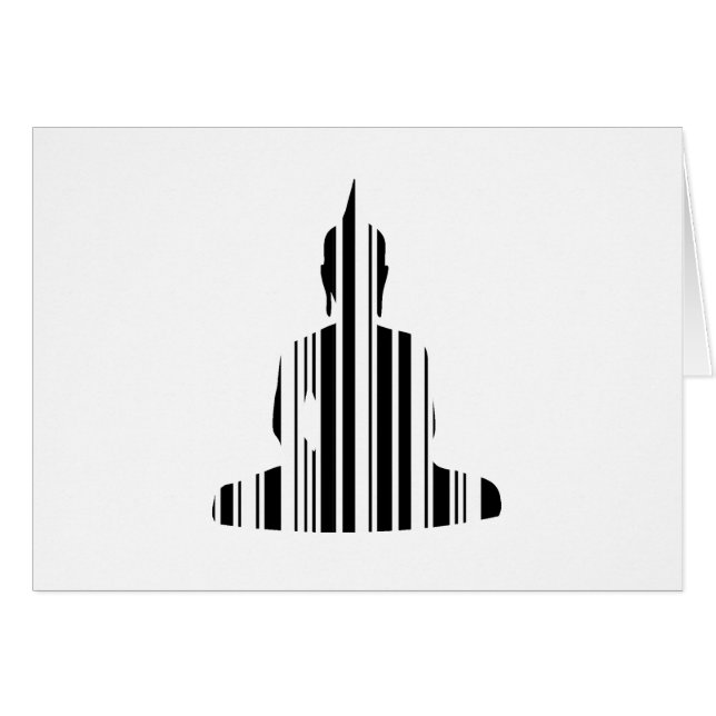 BUDDHA BAR CODE Buddhist Barcode Pattern Design (Front Horizontal)