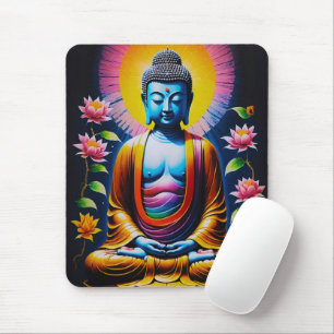 Buddha - Blooming Mindfulness Mouse Pad