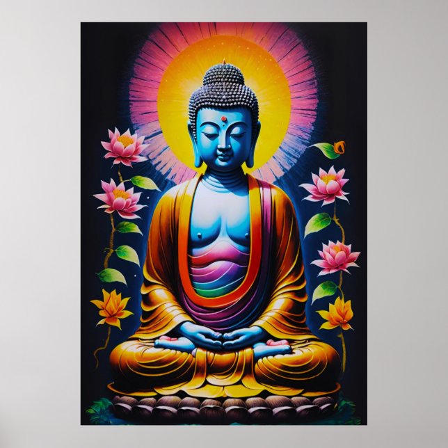 Buddha - Blooming Mindfulness Poster (Front)