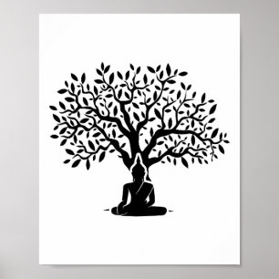 Buddha Bodhi Tree Meditation Yoga Buddhism Buddhis Poster