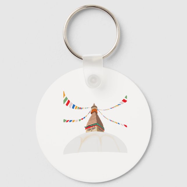 Buddha Boudha Swoyambhu Key Ring (Front)