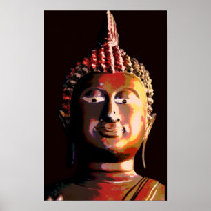 Buddha bronze colour poster