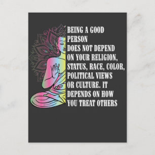 Buddha Buddhism A Good Person Religion Postcard
