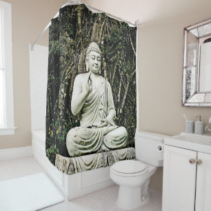 buddha, buddhism, asian, traditional, religion, shower curtain