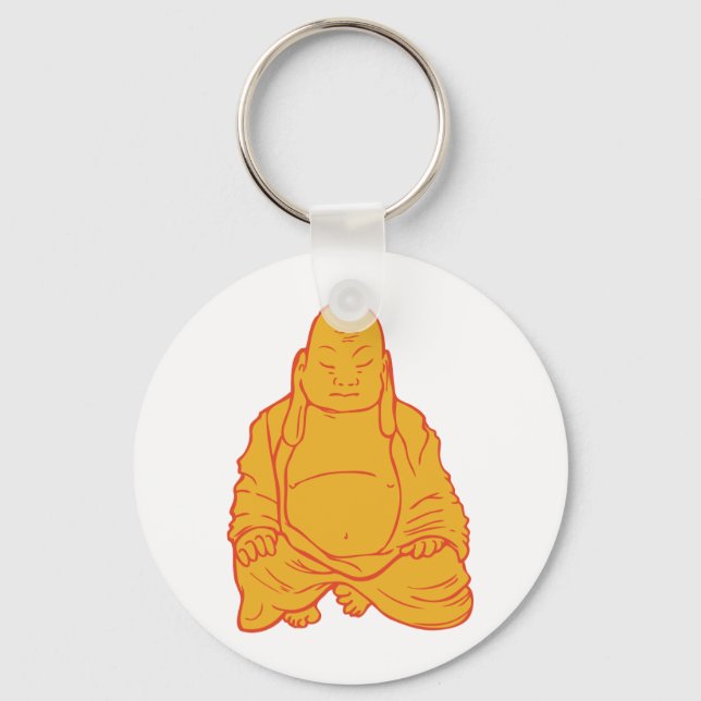 Buddha ~ Buddhism Buddhist Sunburst Key Ring (Front)