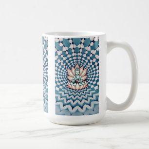 Buddha Buddhism Zen Infinity Mirage Blue Coffee Mug