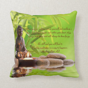 Buddha buddhism zen meditation poem of meditation cushion