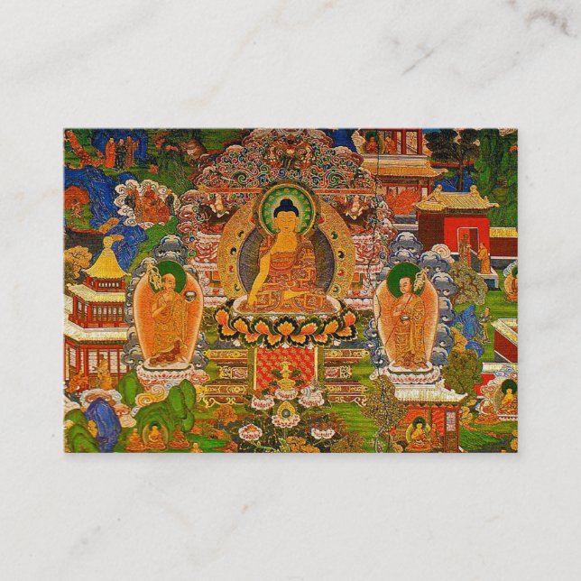 Buddha Buddhist Buddhism Blessing Boho Bohemian Business Card (Front)