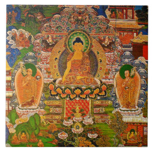 Buddha Buddhist Buddhism Blessing Boho Bohemian Ceramic Tile