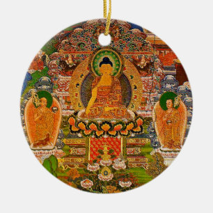 Buddha Buddhist Buddhism Blessing Boho Bohemian Ceramic Tree Decoration