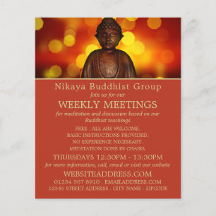 Buddha, Buddhist Group Advertising Flyer