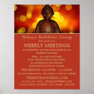 Buddha, Buddhist Group Advertising Poster