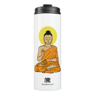 Buddha cartoon Buddhism.net Thermal Tumbler