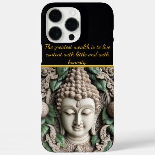 Buddha Carving Adorned With Leaves. Generative AI iPhone 16 Pro Max Case
