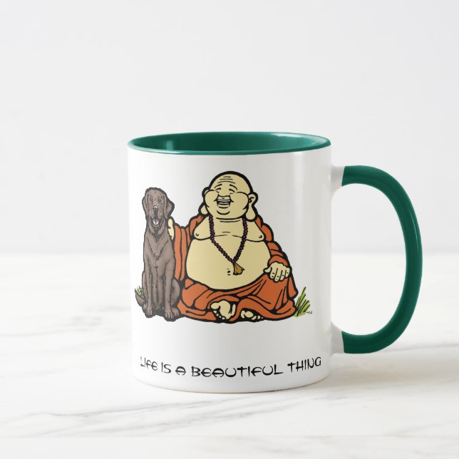 Buddha Chocolate Lab Mug (Right)