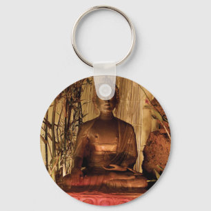 BUDDHA : Copper Statue Key Ring
