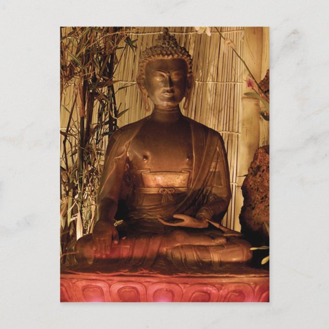 BUDDHA : Copper Statue Postcard (Front)