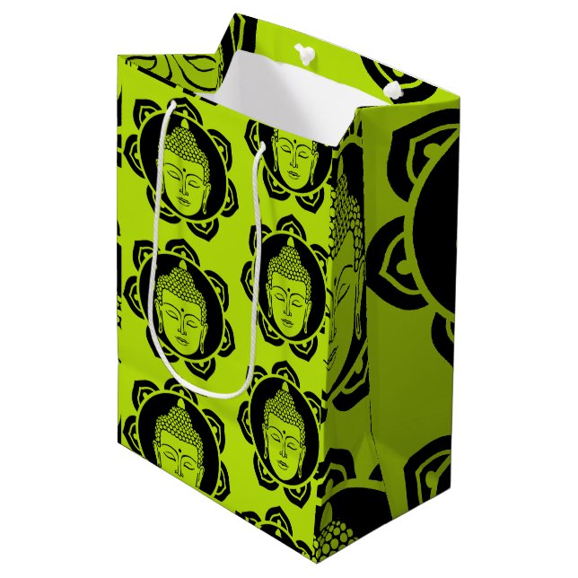 Buddha Decorative Medium Gift Bag (Front Angled)