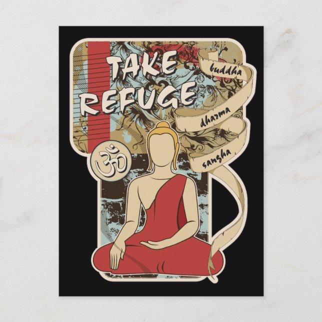 Buddha, Dharma and Sangha Postcard (Front)