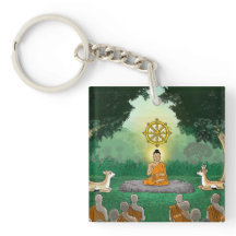 Buddha, Dharma, Sang Acrylic Keychain