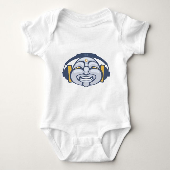 Buddha DJ Baby Bodysuit (Front)