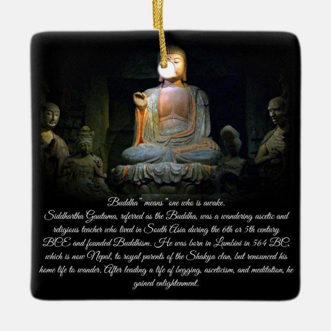 Buddha enlightenment ceramic ornament (Front)