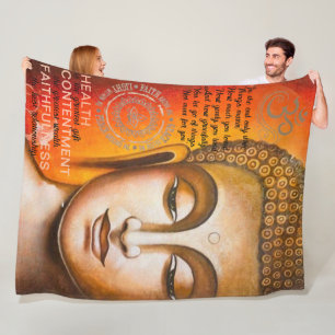 Buddha enlightenment fleece blanket
