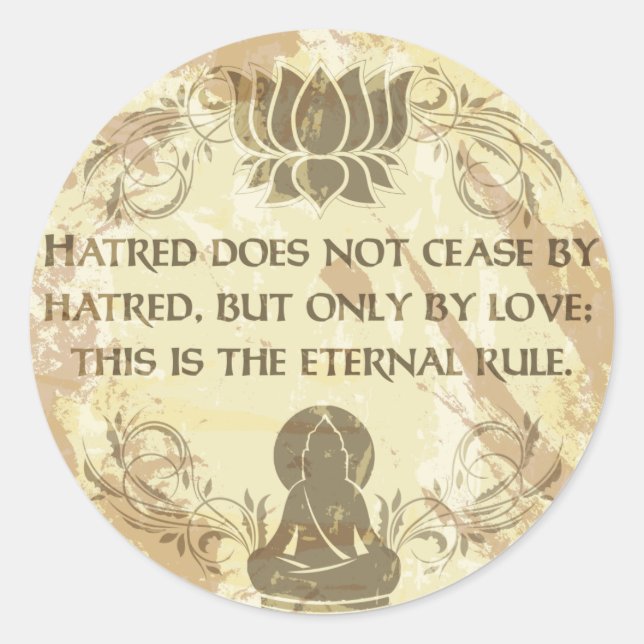 Buddha Eternal Rule Classic Round Sticker (Front)