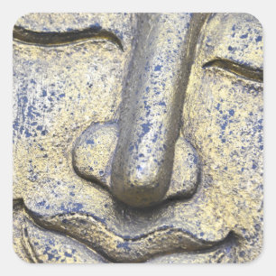 Buddha Face Zen Harmony Buddhahood Square Sticker