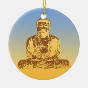 Buddha Graphic Ceramic Tree Decoration